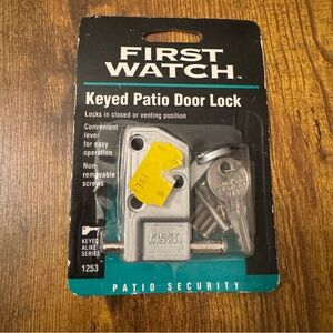 First Watch Keyed Patio Door Lock #1253 With Keys New In Package 1994